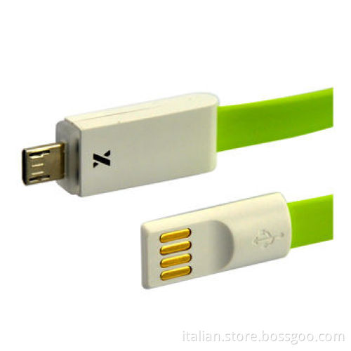 TPE micro 5pin USB cable with LED light, for Samsung/HTC/Android